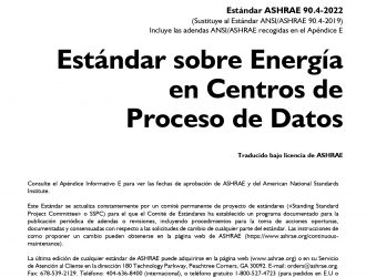 Estándar 90.4 - 2022 Energía en Centros de Proceso de Datos